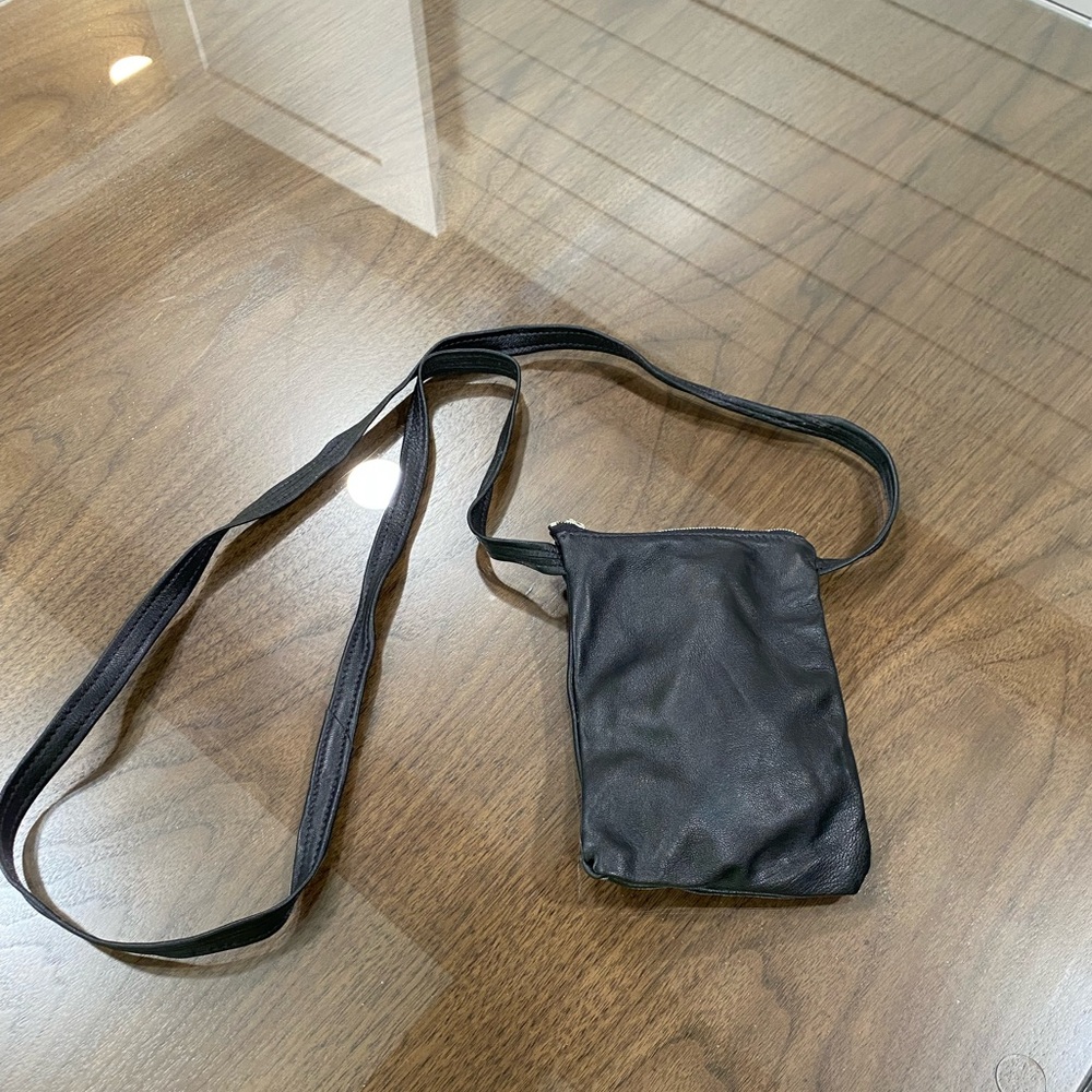 Tanner’s Alley crossbody purse, hand crafted genuine leather, black